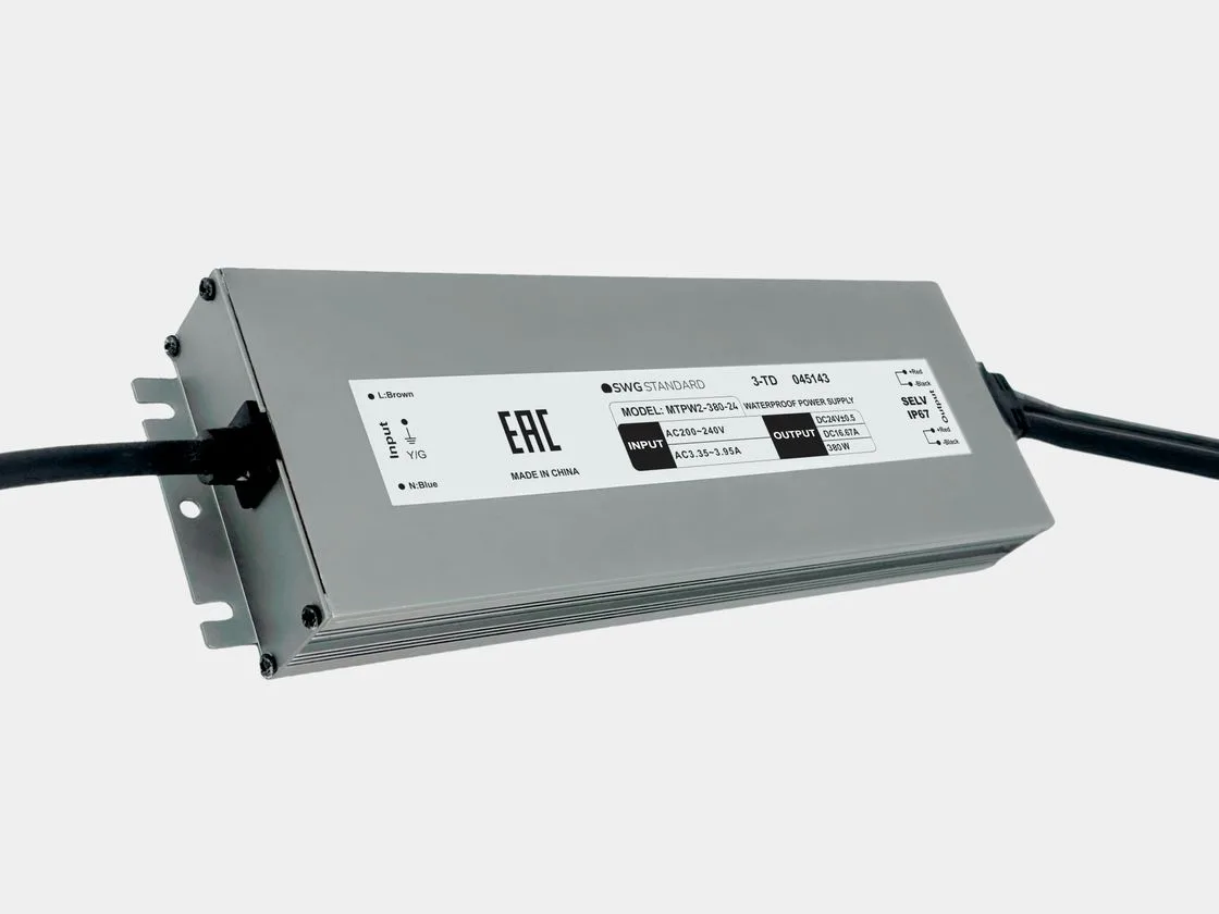 SWG Блок питания для светодиодных лент 24 В, 380 Вт, IP67, MTPW2-380-24