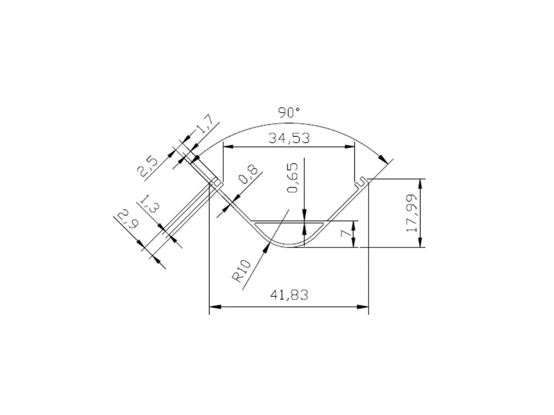 SWG Алюминиевый профиль угловой для двухрядной ленты SWG, SF-3030 - 00-00001138 SWG Алюминиевый профиль угловой для двухрядной ленты SWG, SF-3030 - 00-00001138