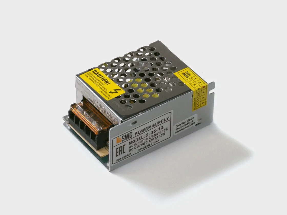 SWG Блок питания для светодиодных лент 12V 35W, S-35-12 SWG Блок питания для светодиодных лент 12V 35W, S-35-12
